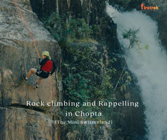 Rock climbing and Rappelling in Chopta